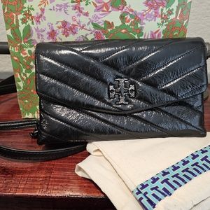 Tory Burch Kira Chevron Pave Chain Wallet Crossbody Bag